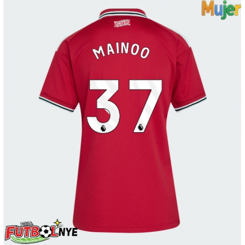 Camiseta Manchester United Kobbie Mainoo #37 Primera Equipación para mujer 2026-27 manga corta